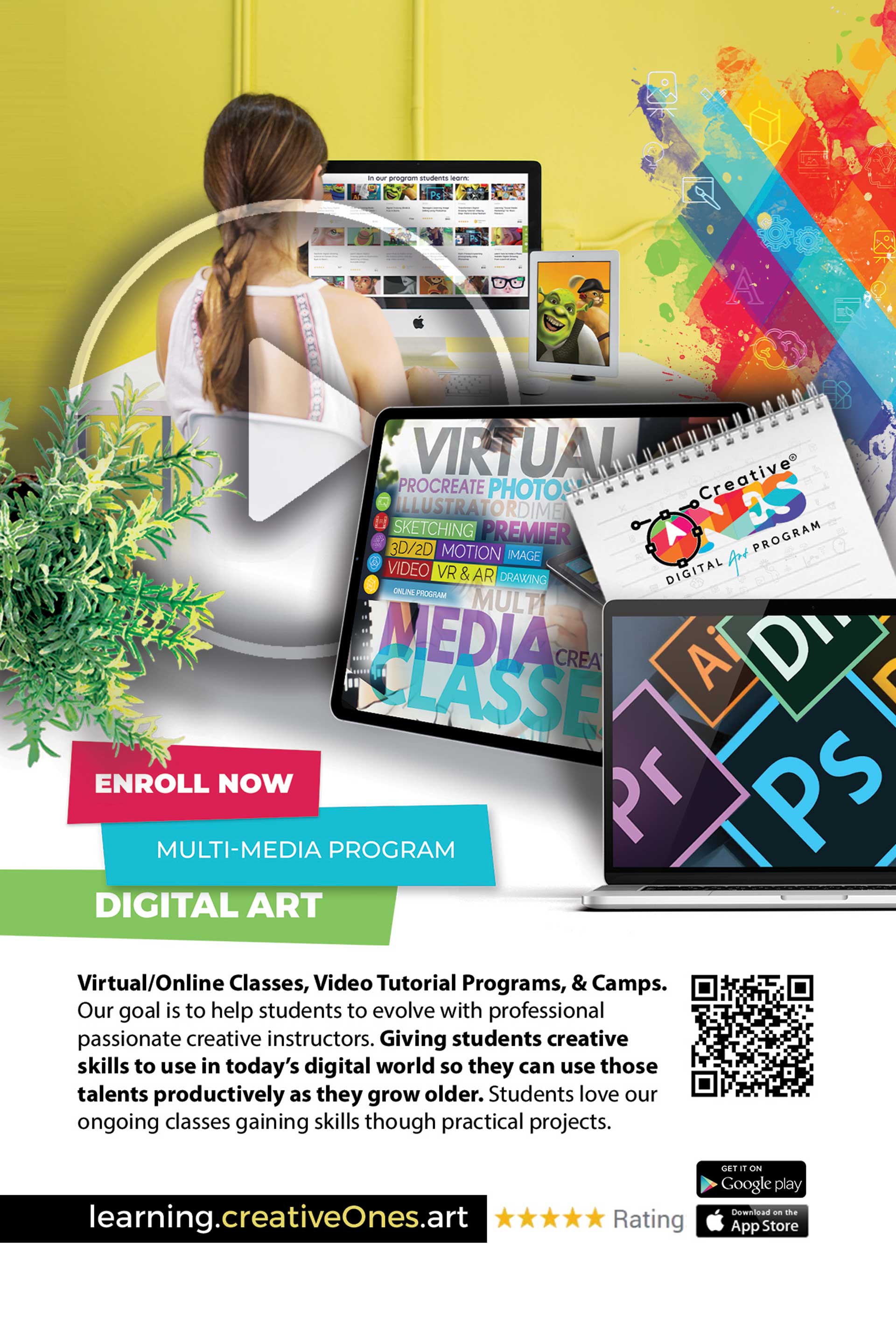 Digital  Art Multi-Media Classes Digital Learning Platform