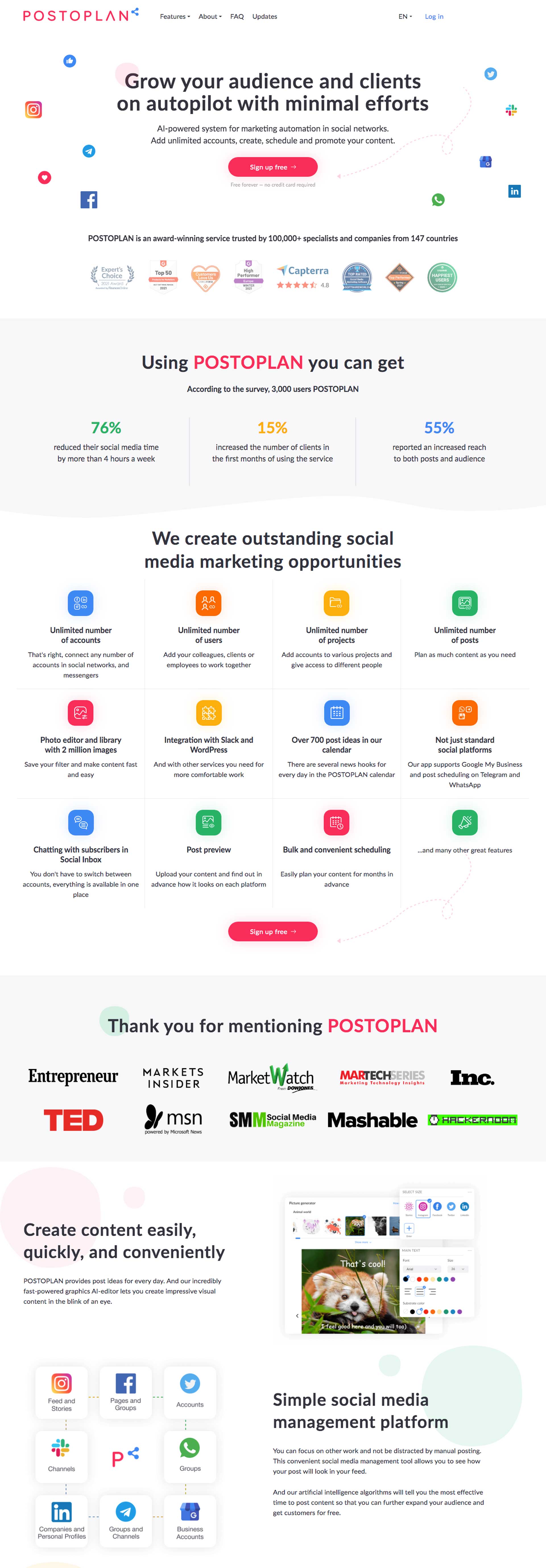 AI-powered system for marketing automation on social media