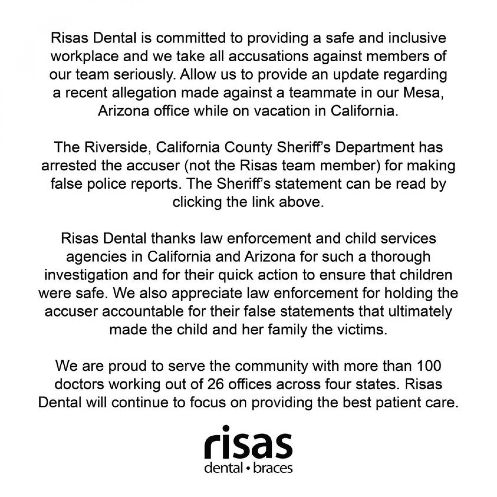 Navigating a Crisis and Preserving the Reputation of Risas Dental
