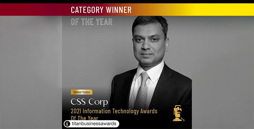 CSS Corp Is The Category Winner Of The 2021 TITAN Business Awards.