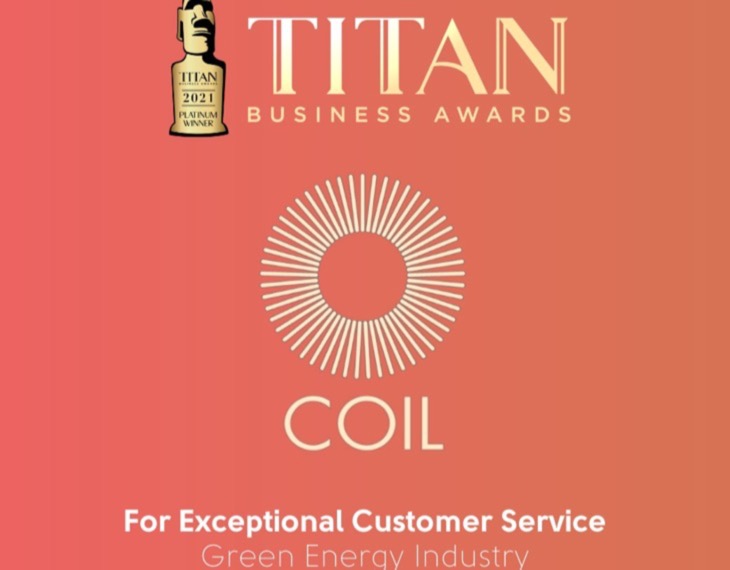 Coil Inc Emerges Triumphantly with Platinum Medal for Outstanding Customer Service in the Energy Sector!