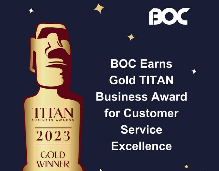 BOC has been selected as a Gold TITAN Business Award recipient!
