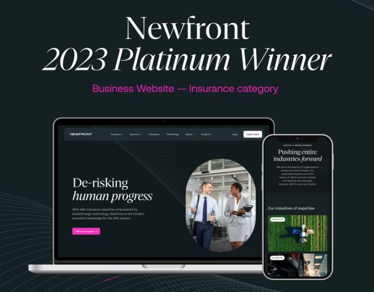 TITAN Business Awards has named Newfront a platinum winner for its website!