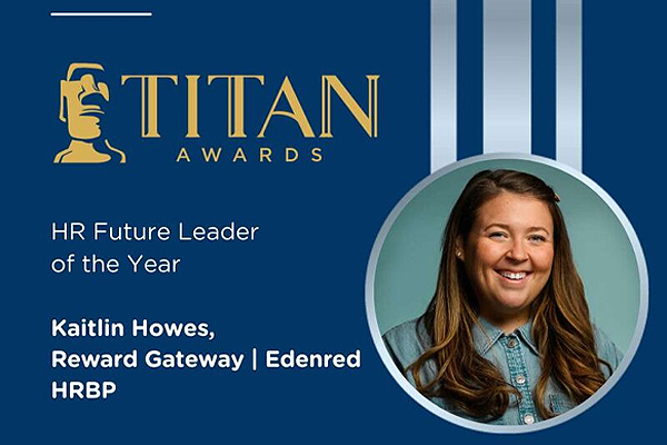 Kaitlin Howes won Silver for HR Future Leader of the Year at the TITAN Awards! 